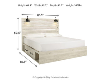 Cambeck Queen Panel Bed with 4 Storage Drawers