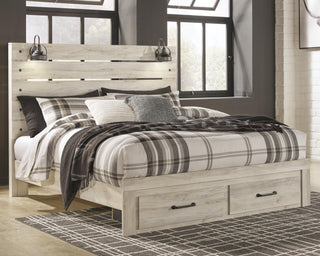 Cambeck King Storage Bed, Dresser, Mirror and 2 Nightstands