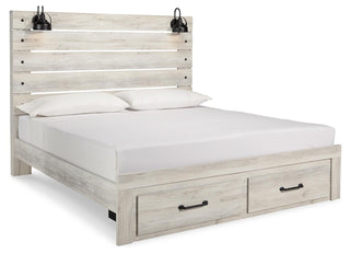 Cambeck Panel Bed with 2 Storage Drawers - King