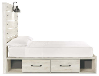 Cambeck Full Panel Bed with Storage, Chest and Nightstand