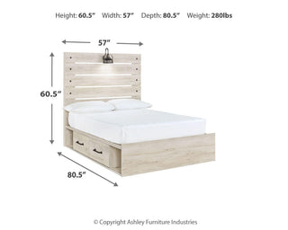 Cambeck Queen Panel Bed with 4 Storage Drawers