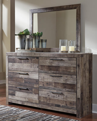 Derekson Full Panel Storage Bed, Dresser, Mirror and 2 Nightstands