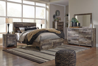 Derekson Panel Bed with 2 Storage Drawers - Queen