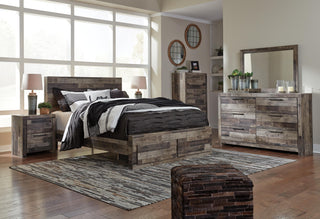 Derekson Panel Bed with 2 Storage Drawers - Queen