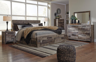 Derekson Queen Panel Bed with 6 Storage Drawers