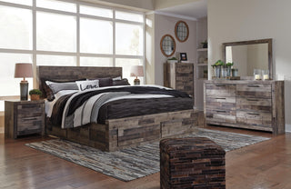 Derekson Queen Panel Bed with 6 Storage Drawers
