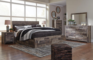 Derekson Panel Bed with 6 Storage Drawers - King