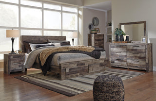 Derekson Panel Bed with 2 Storage Drawers - King