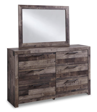Derekson Queen Panel Storage Bed, Dresser, Mirror and 2 Nightstands