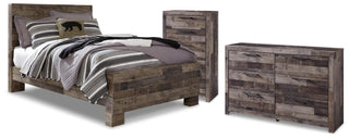 Derekson Full Panel Bed, Dresser and Chest