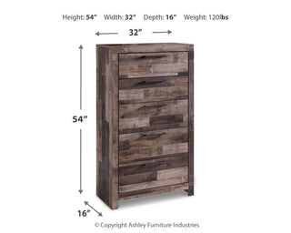 Derekson King Panel Storage Bed, Dresser, Mirror, Chest and 2 Nightstands