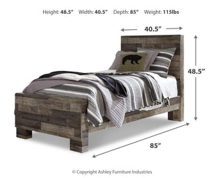 Derekson Twin Panel Bed, Dresser and Mirror