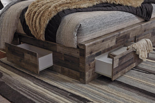 Derekson Panel Bed with 4 Storage Drawers - Queen