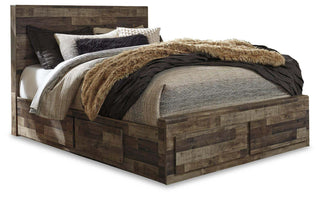 Derekson Panel Bed with 6 Storage Drawers - Queen