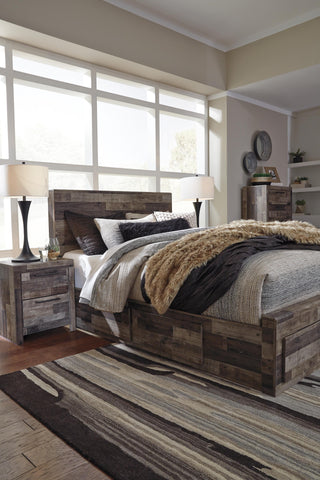 Derekson Panel Bed with 4 Storage Drawers - Queen