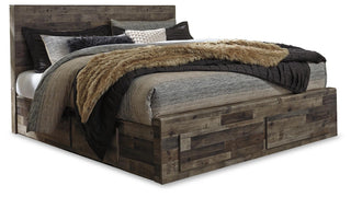 Derekson Queen Panel Bed with 6 Storage Drawers