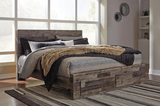 Derekson King Storage Bed, Dresser and Chest