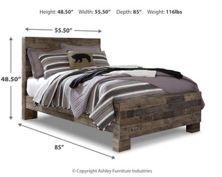 Derekson Full Panel Bed, Dresser and Mirror
