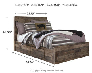 Derekson Queen Panel Bed with 6 Storage Drawers