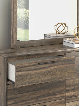 Elbrim Queen Panel Storage Bed, Dresser and Mirror