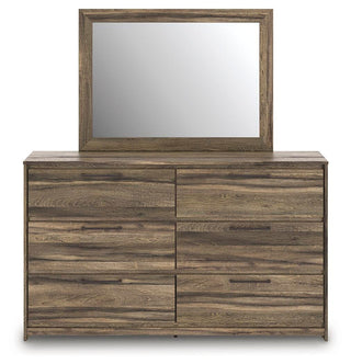Elbrim King Panel Bed, Dresser, Mirror and Nightstand
