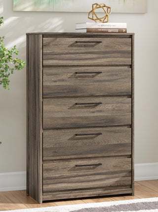 Elbrim King Panel Storage Bed, Chest and Nightstand