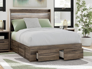 Elbrim Full Panel Storage Bed, Dresser and Mirror