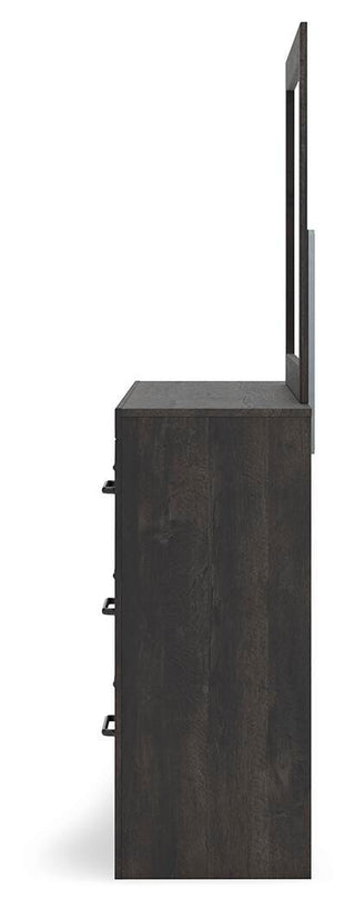 Hollivern Twin Panel Bed, Dresser and Mirror
