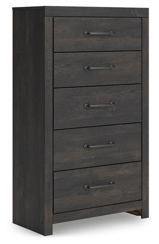 Hollivern Twin Panel Storage Bed, Dresser, Mirror and Chest