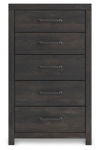 Hollivern Twin Panel Storage Bed, Dresser, Mirror and Chest
