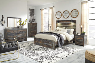 Drystan Panel Bed with 2 Storage Drawers - Queen