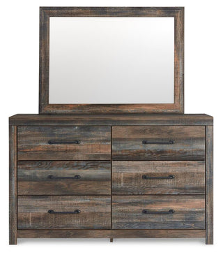 Drystan Queen Bookcase Storage Bed, Dresser and Mirror