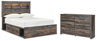 Drystan Full Bookcase Storage Bed and Dresser