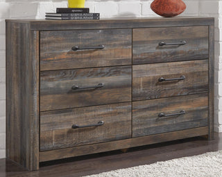 Drystan Queen Bookcase Storage Bed, Dresser, Mirror, Chest and 2 Nightstands