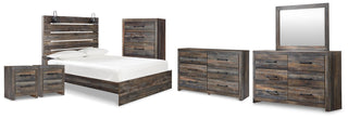 Drystan Queen Panel Bed, 2 Dressers, Mirror, Chest and 2 Nightstands