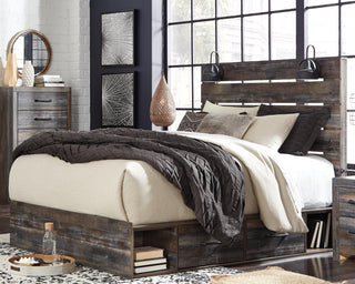 Drystan Panel Bed with 2 Storage Drawers - Queen