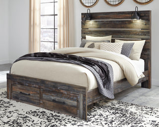 Drystan Panel Bed with 2 Storage Drawers - Queen