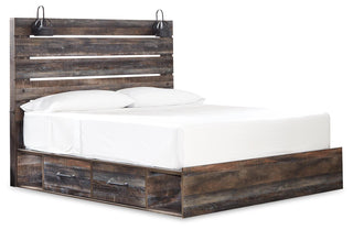 Drystan Queen Panel Bed with 4 Storage Drawers