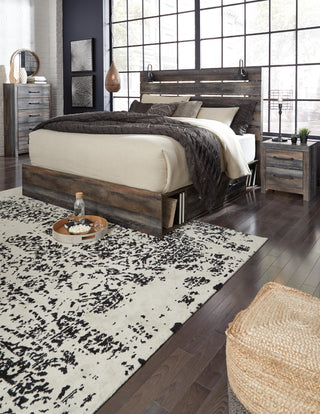 Drystan Queen Panel Bed with 2 Storage Drawers
