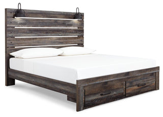 Drystan Panel Bed with 2 Storage Drawers - King