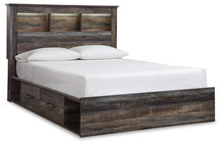 Drystan Bookcase Bed with 2 Storage Drawers - Queen