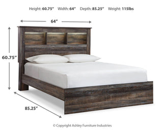 Drystan Bookcase Bed - Queen