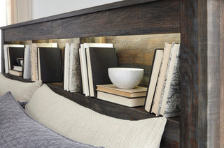 Drystan Bookcase Headboard - Queen