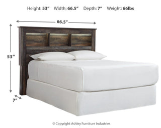 Drystan Bookcase Headboard - Queen