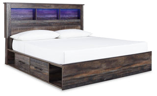 Drystan Bookcase Bed with 2 Storage Drawers - King