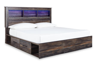 Drystan King Bookcase Storage Bed, Dresser, Mirror, Chest and Nightstand