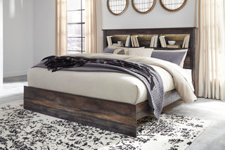 Drystan King Panel Bed, Dresser, Mirror and 2 Nightstands