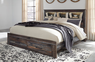 Drystan Queen Bookcase Bed with 2 Storage Drawers