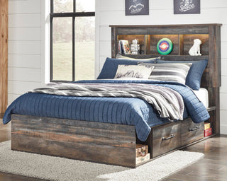 Drystan Full Bookcase Storage Bed, Dresser and Nightstand