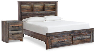 Drystan Full Bookcase Storage Bed and Nightstand
